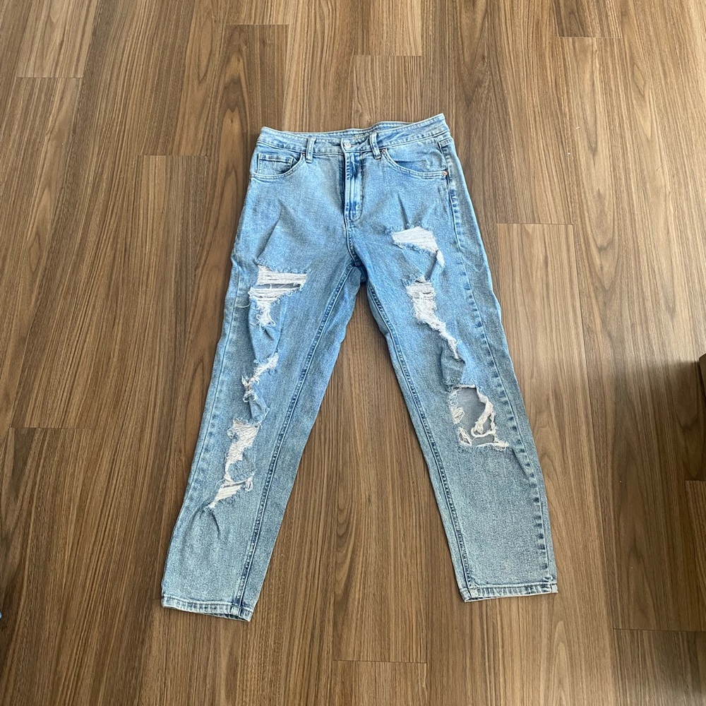 Wild Fable Distressed High Rise Mom Jeans